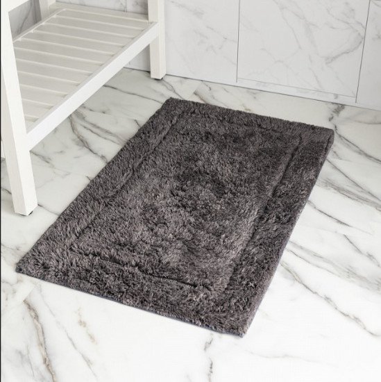 Коврик для ног в ванную 1 шт "DeNastia" Soft collection темно-серый/M111339 50*80 см