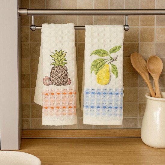 Комплект полотенец для кухни 2 шт. "Ambiella" Ананас/груша* 35*50 см