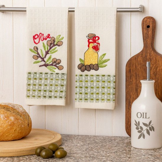 Комплект полотенец для кухни 2 шт. "Ceylin's" Олива-1 35*50 см