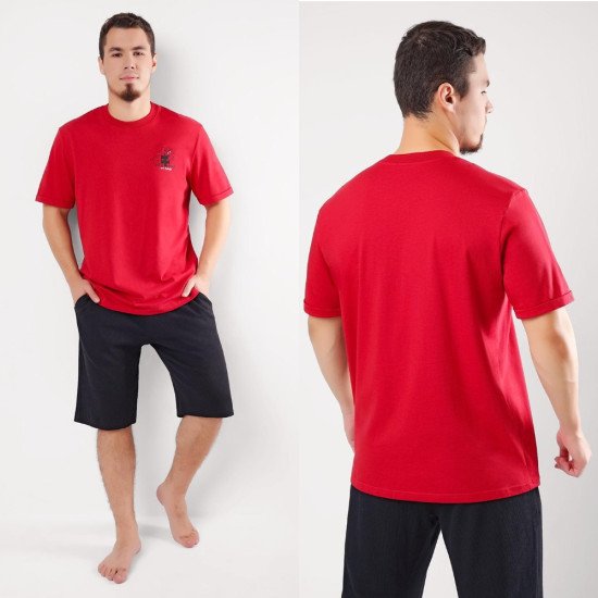 Комплект мужской "Клевер" красный/антрацит 52(2XL)