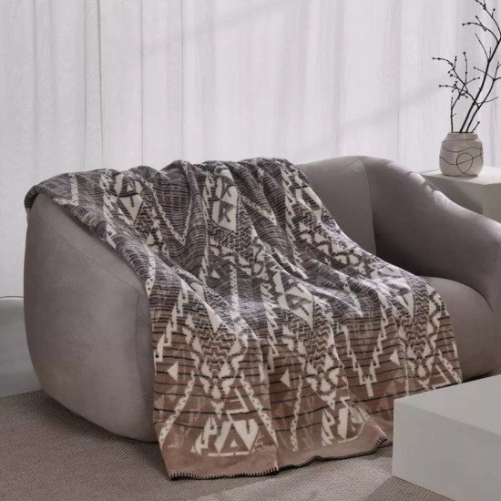 Плед  Soft Cotton Moxen темно-синий/кремовый 200*220 см