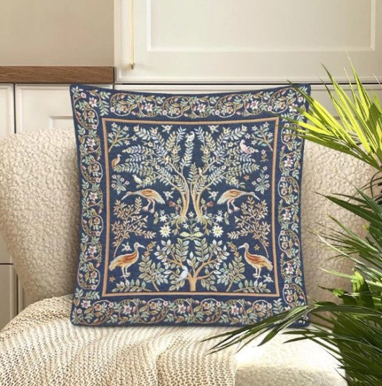 Декоративная наволочка "Гобелен" Рапсодия кобальт 45*45 (±2) см