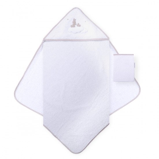 Комплект полотенце-уголок с мочалкой "Marie Claire" Детский Lapinou 75*75 см