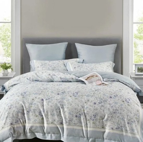 Постельное белье с одеялом-комфортер "Asabella"- 2272-ОМР Евро