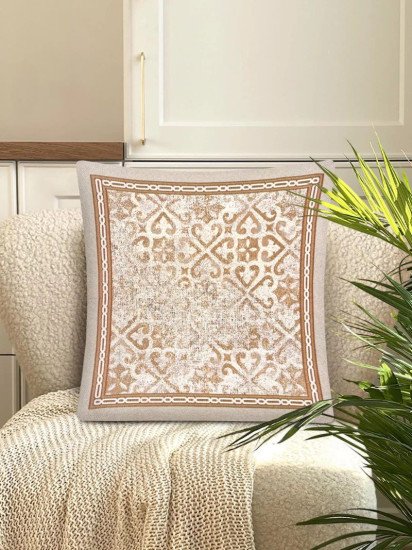 Декоративная наволочка "Гобелен" Классика бежевый 45*45 (±2) см