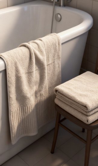 Полотенце махровое 1 шт "Cleanelly" Cascafa бежевый 15-1308 70*130 см