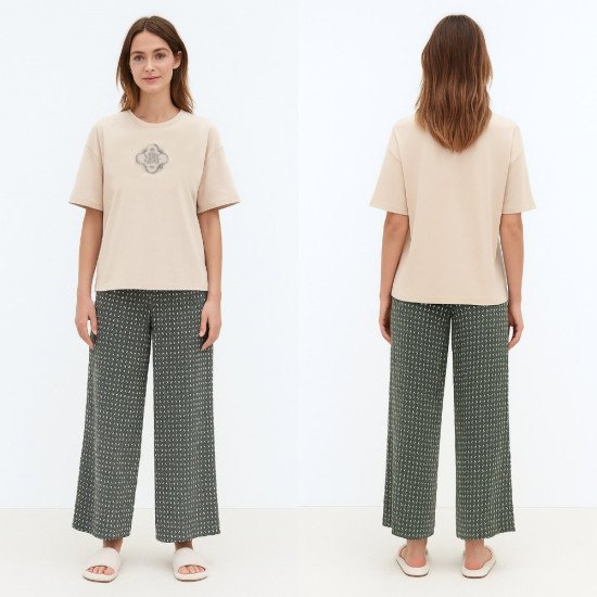 Комплект женский "Very Neat" Узор кремовый, арт. Е 20196 44 (S)