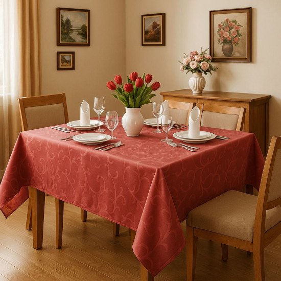 Скатерть "Nova" Валенсия брусника 150*300 см