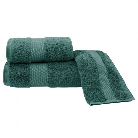 Полотенце махровое "Softcotton" Deluxe темно-зеленый 50*100 см