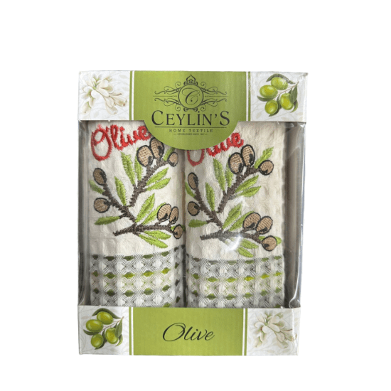 Комплект полотенец для кухни 2 шт. "Ceylin's" Олива-5 35*50 см