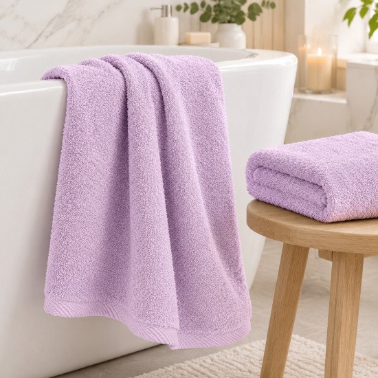 Полотенце махровое 1 шт "Коттон Дримс" серо-сиреневый/2 grey violet 70*140 см