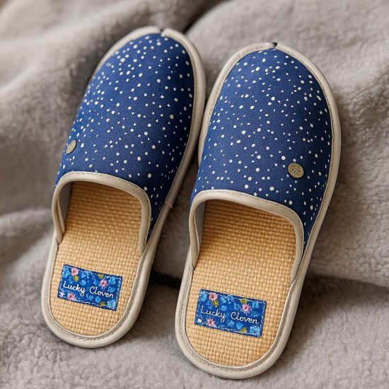 Тапочки женские "Lucky land" темно-синий 40