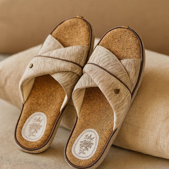 Тапочки женские "Lucky land" бежевый-1 36