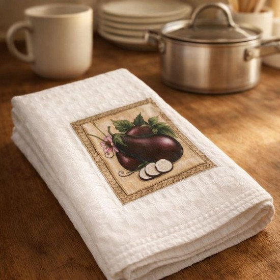 Полотенце кухонное Patlicanlar белый 50*70 см