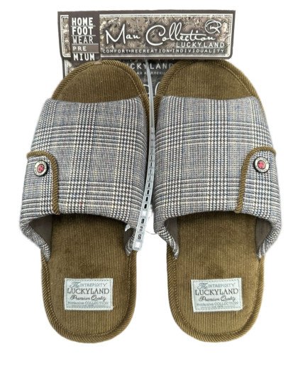 Тапочки мужские "Lucky land" Comfort 2996 светло-коричневый 43