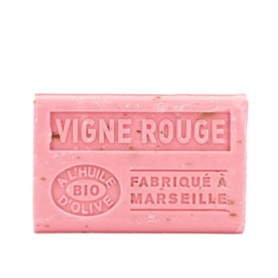 Марсельское мыло "Label Provence Nature" на оливковом масле Красный виноградник (эксфолиант) 125 г