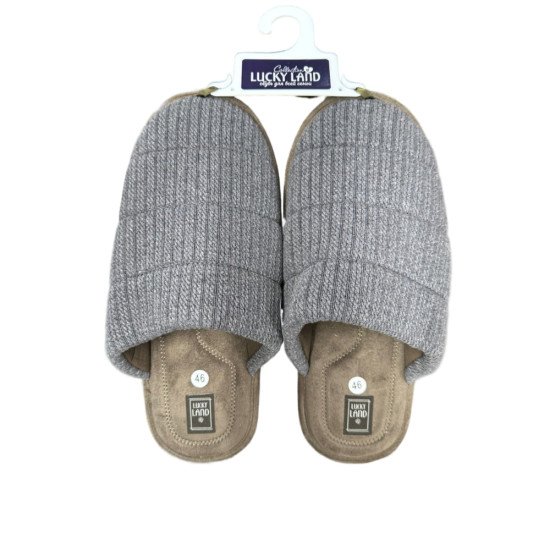 Тапочки мужские "Lucky land" Comfort 4979 графитовый 46