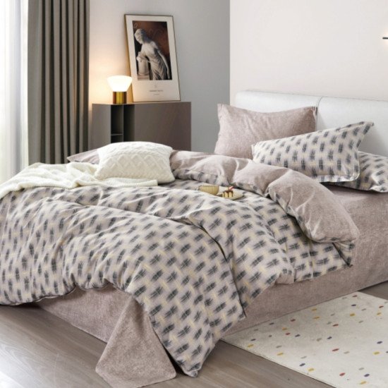 Постельное белье Сатин с увеличенной простыней "Nova"- А-840 2 спальный