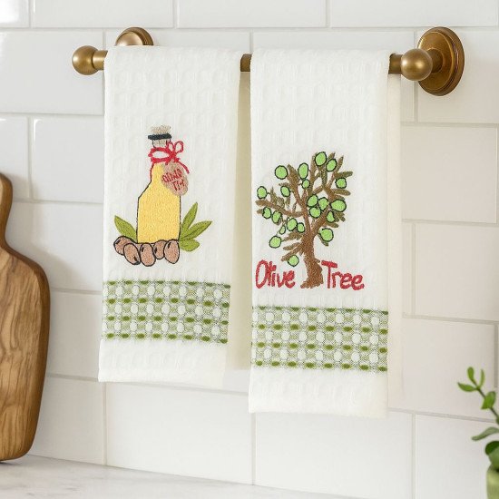 Комплект полотенец для кухни 2 шт. "Ceylin's" Олива-2 35*50 см