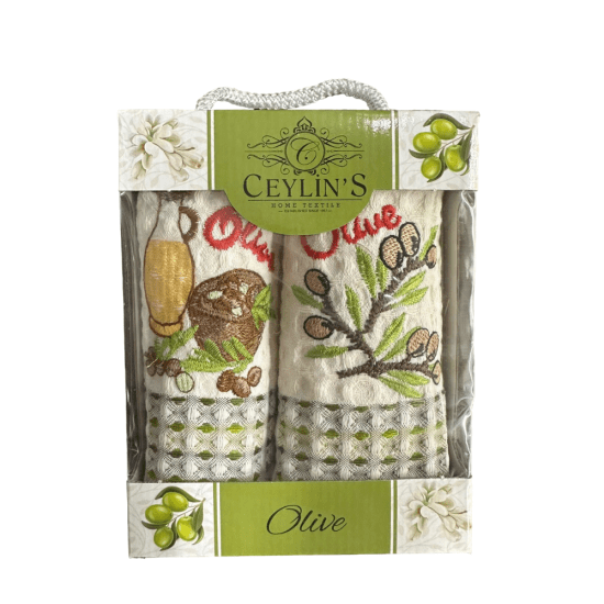 Комплект полотенец для кухни 2 шт. "Ceylin's" Олива-6 35*50 см