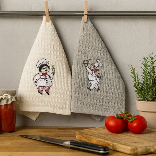 Комплект полотенец для кухни 2 шт. "Ambiella" Повар v1 40*60 см