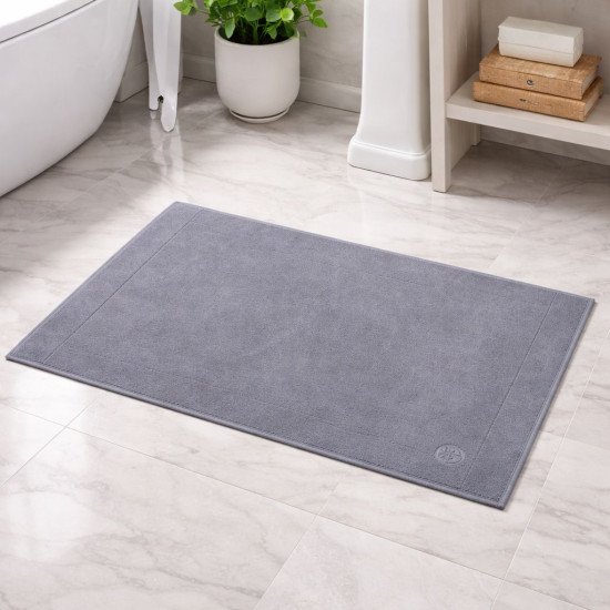 Коврик махровый для ног в ванную 1 шт "Cleanelly" Tenerezza серый 18-4005 50*70 см