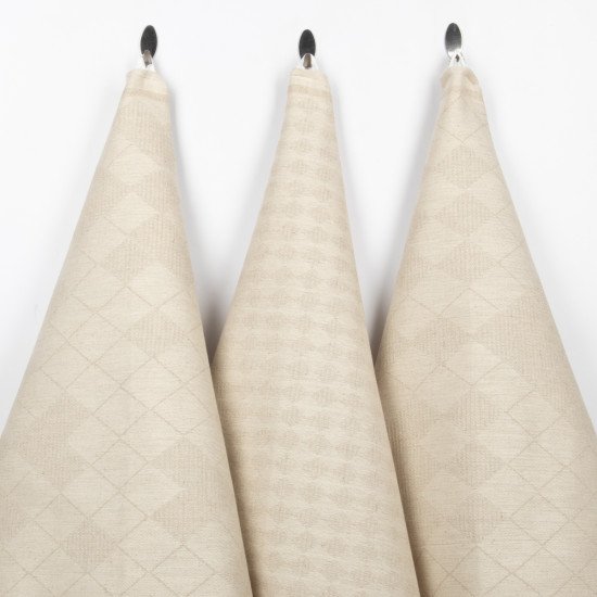 Комплект полотенец для кухни с петельками 3 шт. "Белорусский Лён" Поле кветак-3 47*70 см