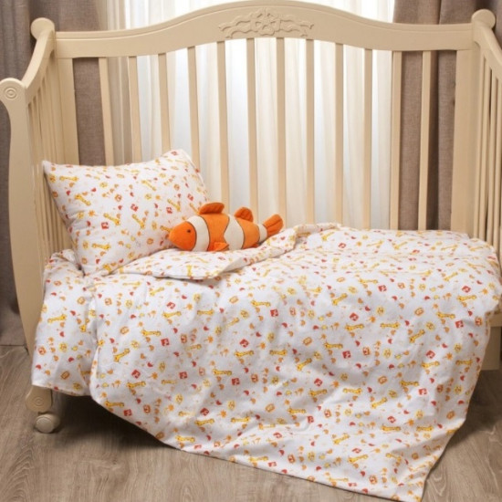 Постельное белье для детей "Li-Ly" F-KPB-11/41 жираф-оранжевый в кроватку