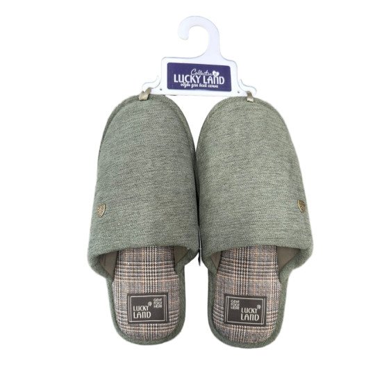 Тапочки мужские "Lucky land" Comfort 4813 хаки 43