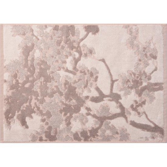 Коврик махровый для ног в ванную 1 шт "Cleanelly" Sogno Invernale бежевый 10000 50*70 см