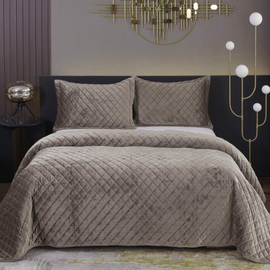 Покрывало с наволочками Натаниэль серый 240*260 см