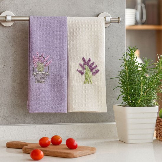 Комплект полотенец для кухни 2 шт. "Ambiella" Лаванда v2 40*60 см