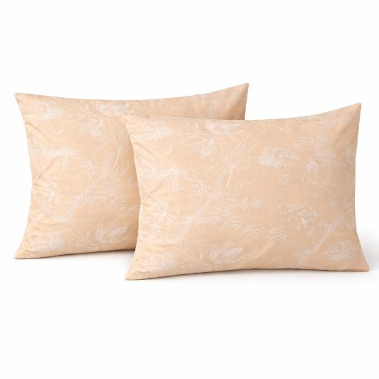 Комплект наволочек 2 шт. Сатин Одри Хепберн- Комо бежевый 70*70 см