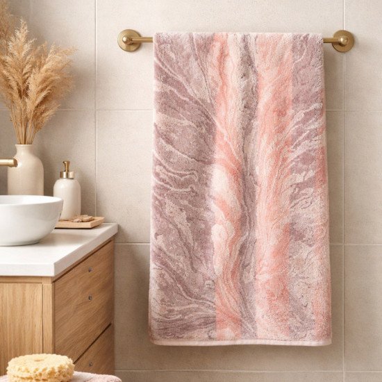 Полотенце махровое 1 шт "Cleanelly" Agata di Colore коричневый 10000 50*90 см