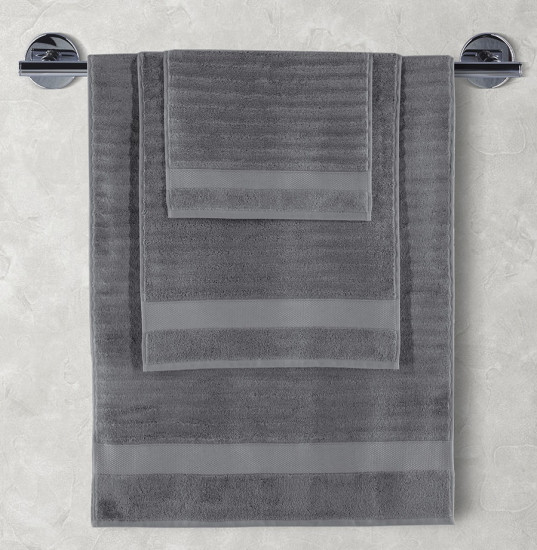 Полотенце махровое "Karna" Flow темно-серый 50*90 см