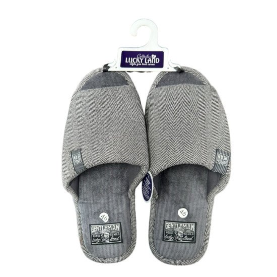 Тапочки мужские "Lucky land" Comfort 4378 серый 44