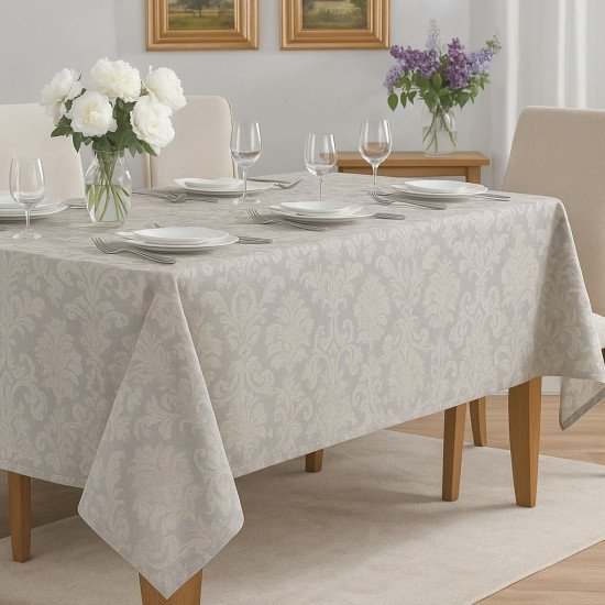 Скатерть "Nova" Валенсия серо-бежевый 150*120 см