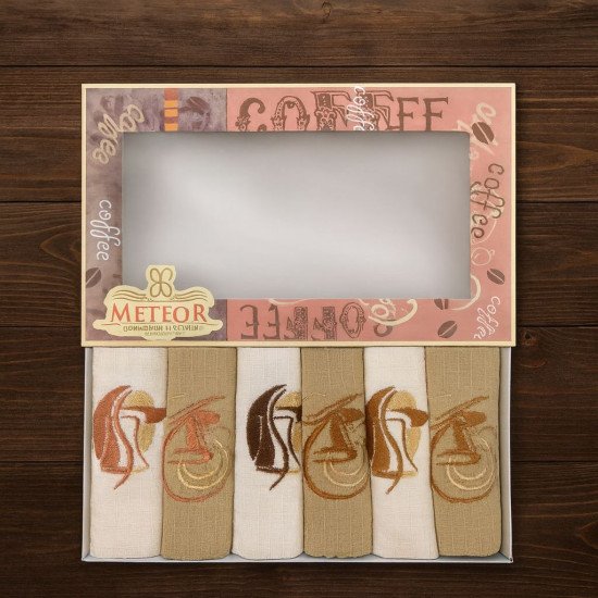 Комплект полотенец для кухни 6 шт. "Meteor" Торшон микс 30*50 см