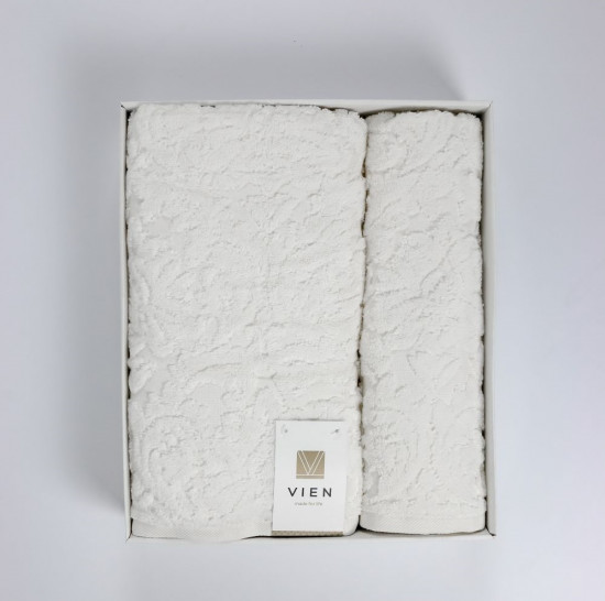 Комплект махровых полотенец "Vien" La Rochelle cream 50*90 см, 70*140 см