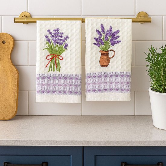 Комплект полотенец для кухни 2 шт. "Ambiella" Лаванда 35*50 см