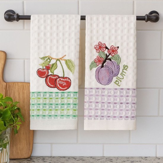 Комплект полотенец для кухни 2 шт. "Ambiella" Вишня/слива* 35*50 см