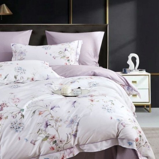 Постельное белье с одеялом-комфортер "Asabella"- 2179-ОSРS 1.5 спальный