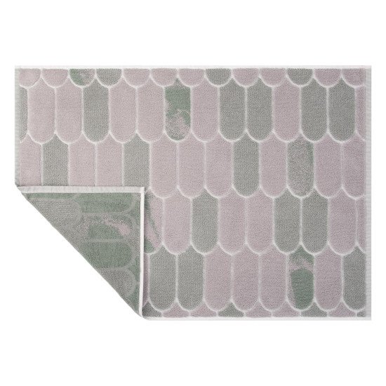 Коврик махровый для ног в ванную 1 шт "Cleanelly" Arco серо-зеленый 10000 50*70 см