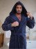 Халат мужской велюровый "Vien" Maximus с капюшоном denim 48 (L)