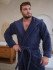 Халат мужской велюровый "Vien" Maximus с капюшоном denim 48 (L)