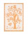 Одеяло "Ермолино" байковое Детское Совушки персиковый 100*140 см