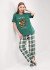 Комплект женский "Clever" Новогоднее чудо зелёный/молочный 48 (L)