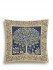 Декоративная наволочка "Гобелен" Древо кобальт бордюр беж двусторонняя 45*45 (±2) см