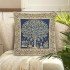 Декоративная наволочка "Гобелен" Древо кобальт бордюр беж двусторонняя 45*45 (±2) см