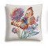 Декоративная наволочка "Гобелен" Цветы Хризантема бабочка 45*45 (±2) см
